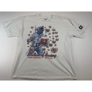 RARE VTG 1998 Mark McGwire Starter TShirt “Sultan of Swing” Home Run Record Sz L